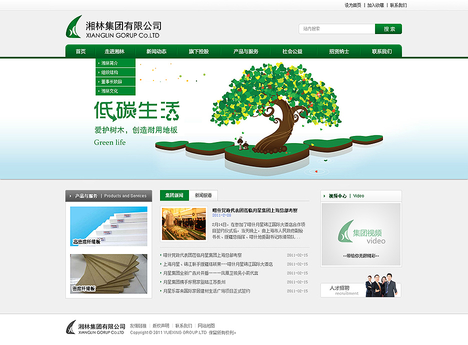 湘林集团网站设计开发